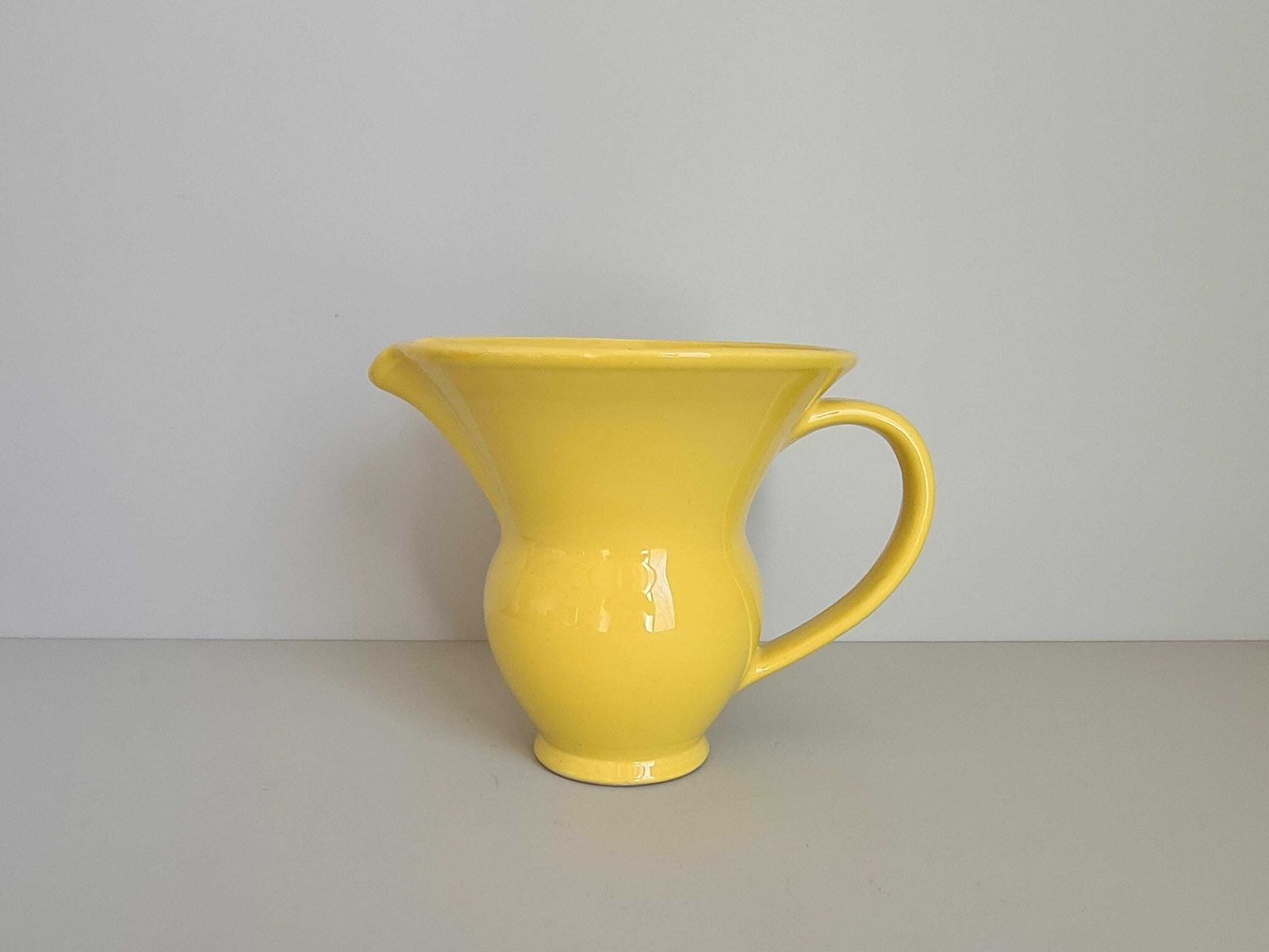 Modernist Pitcher In Black Ceramic / Handmade / Vintage / France / 1960s / Mid Century / 20th Century photo 231.0