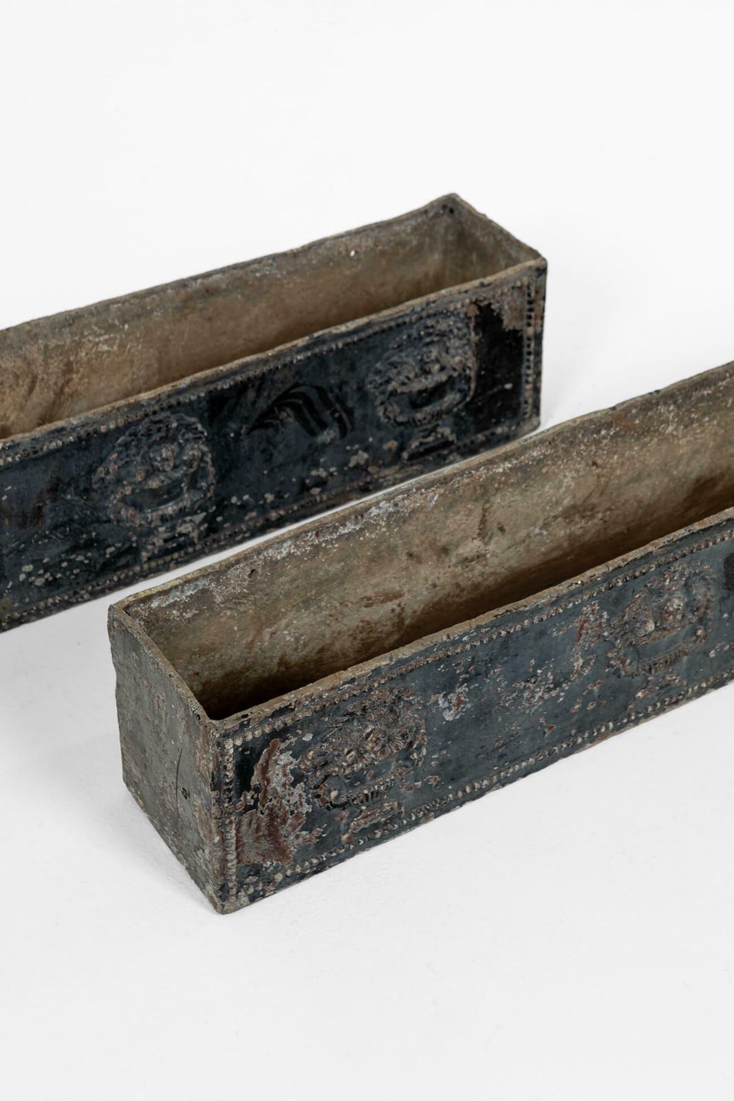 Pair Of Georgian Lead Planters photo vinterior