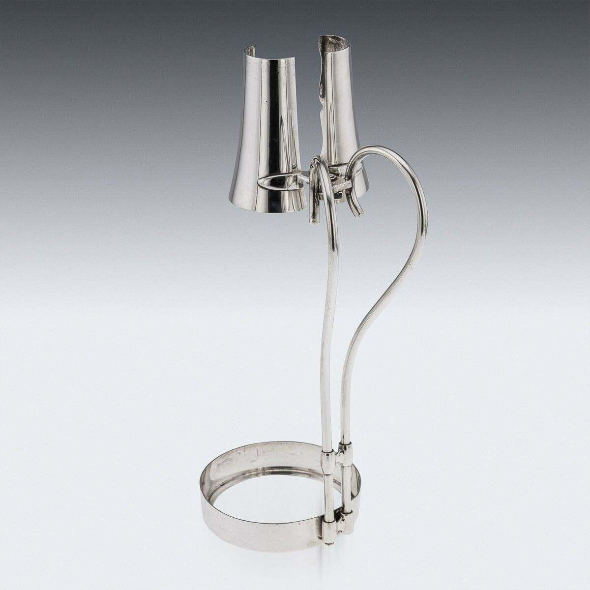 20th Century American Art Deco Cartier Solid Silver Wine Bottle Holder C.1920 photo for sale