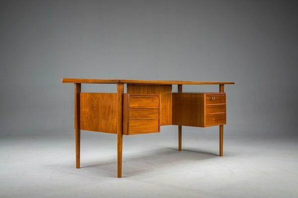 Danish Teak Desk By Peter Lovig Nielsen For Hedensted Mobelfabrik, 1972