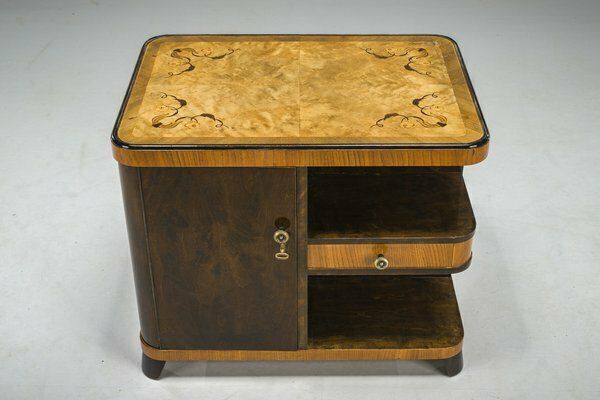 Art Deco Bar Cabinet With Inlays, 1930s photo furniture