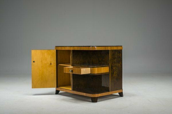 photo for sale Art Deco Bar Cabinet With Inlays, 1930s
