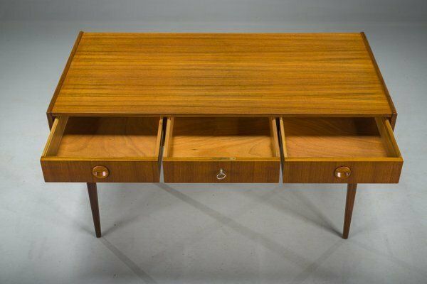 Mid Century Teak Desk Attributed To Bartels Works, 1960s photo vinterior