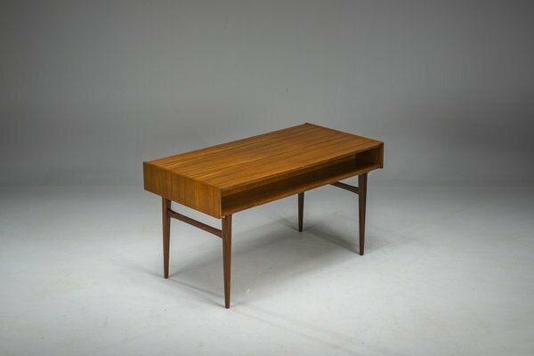 photo vintage Mid Century Teak Desk Attributed To Bartels Works, 1960s