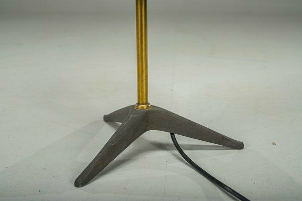 Vintage Floor Filigree Lamp With Fiberglass Shade, Germany, 1950s photo for sale