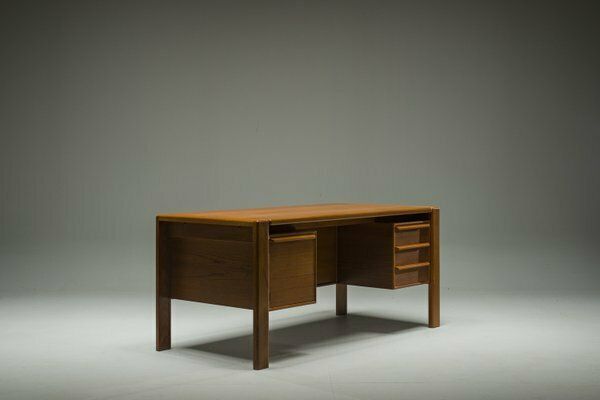 photo vintage Mid Century Teak Freestanding Desk From Gv Møbler, 1960s