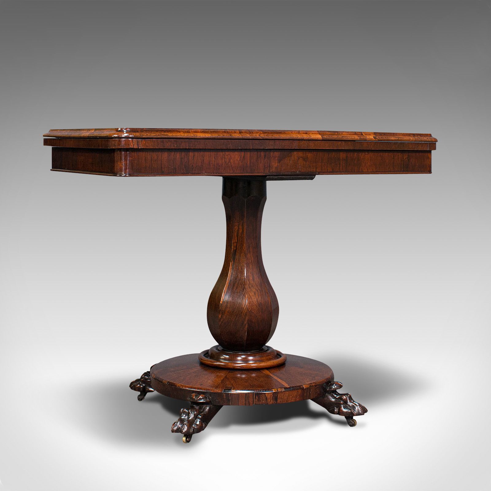 Folding Card Table, Rosewood, Games, Bridge, Newly Restored, Victorian