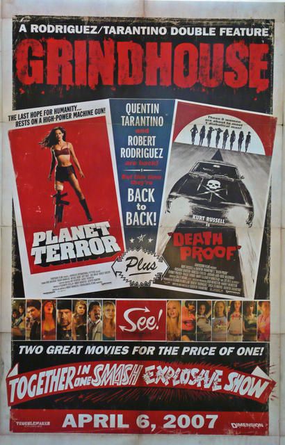 Grindhouse : Planet Terror, Death Proof. Original Mo V Ie Poster USA 2007
