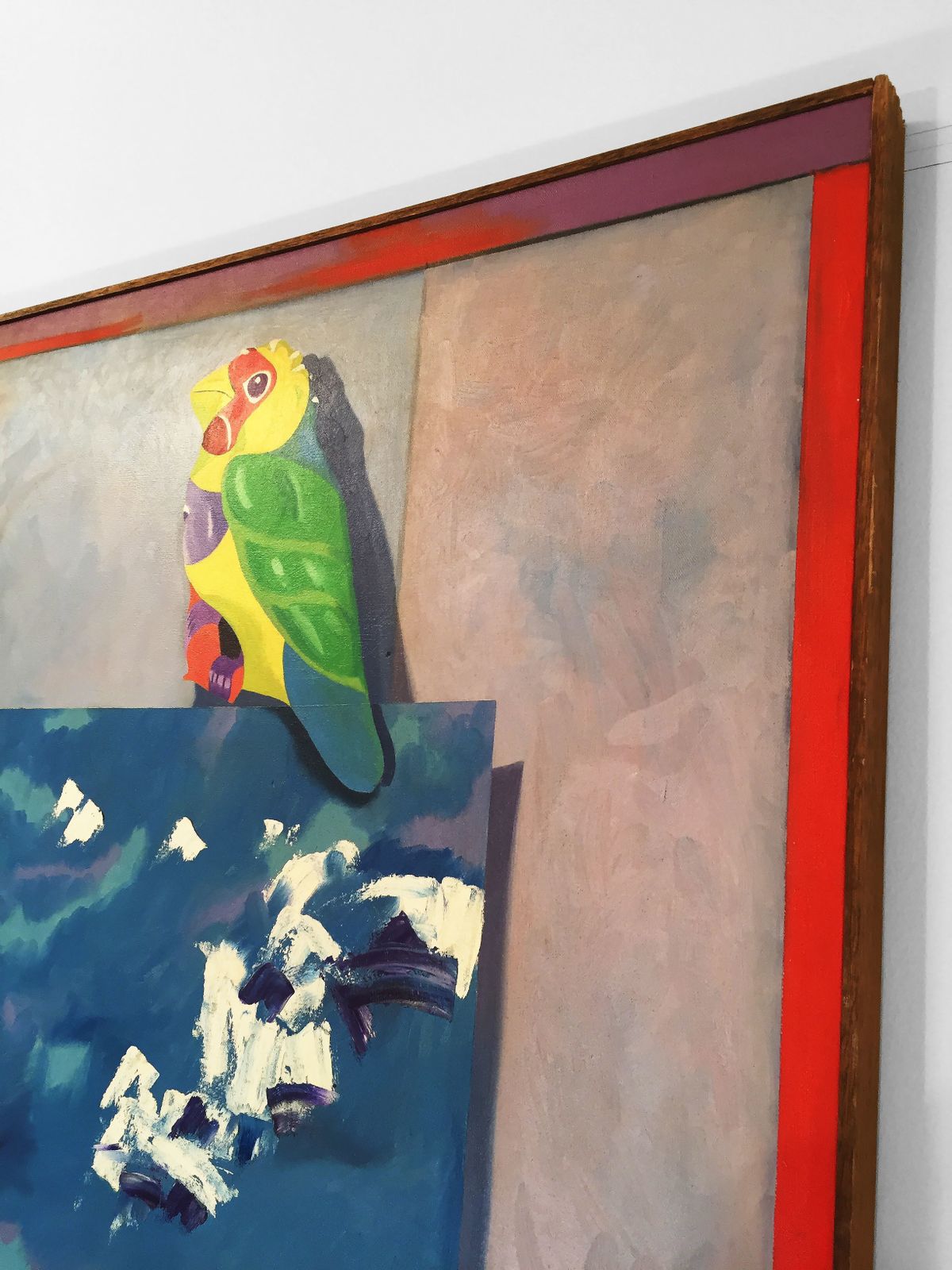 Richard Frank 'Mated Measure' Painting, Oil On Canvas 1980s Miami Palm Springs USA photo vintage