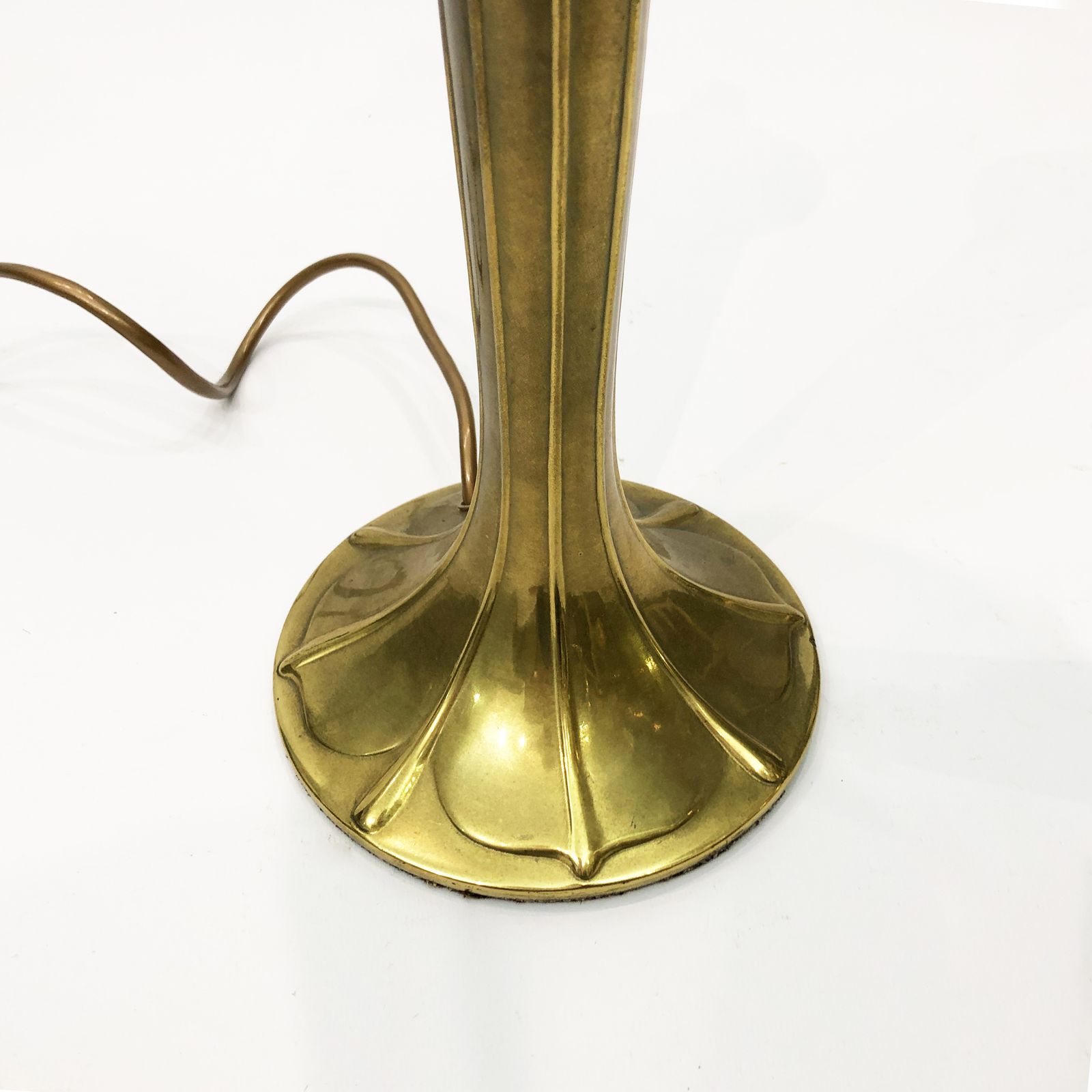 Brass Art Nouveau Style Table Lamp 1970s Glamour Chic Jugendstil Light photo buy