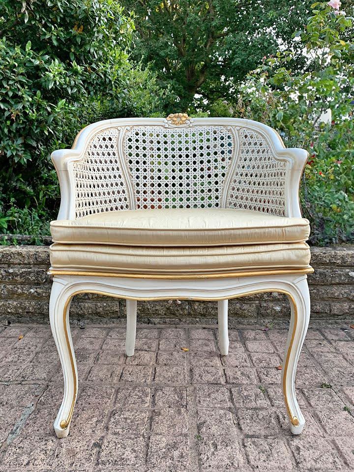 French Louis XVI Caned Armchair   Timeless Elegance