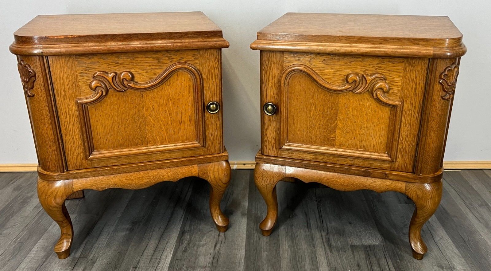 Pair Of French Louis XVI Bedside Tables Nightstands Cabinets Lot 3450 photo furniture