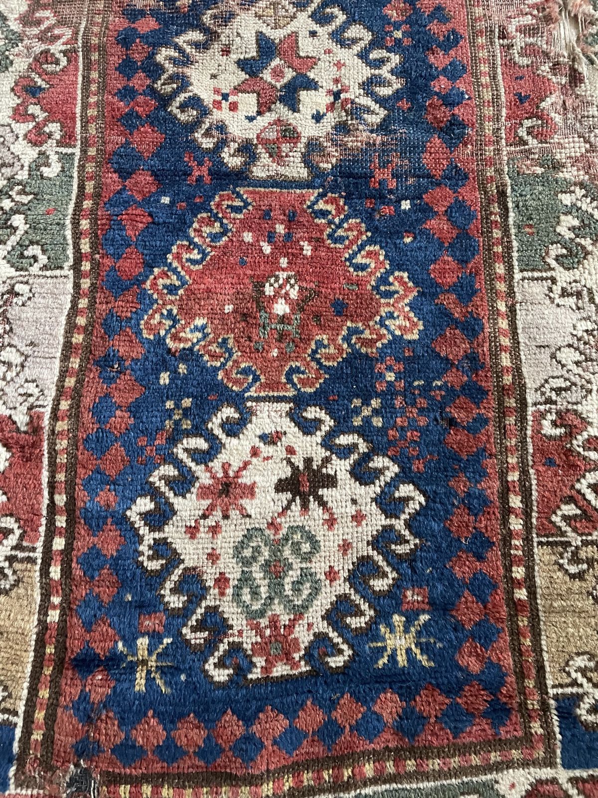 Antique Bordjalou Kazak Rug photo vintage