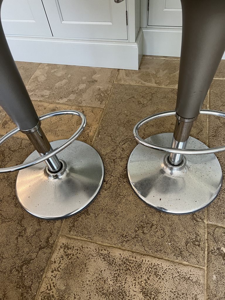 Pair Of Magis Bombo Swivel Barstool Designed By Stefano Giovannoni photo Furniture