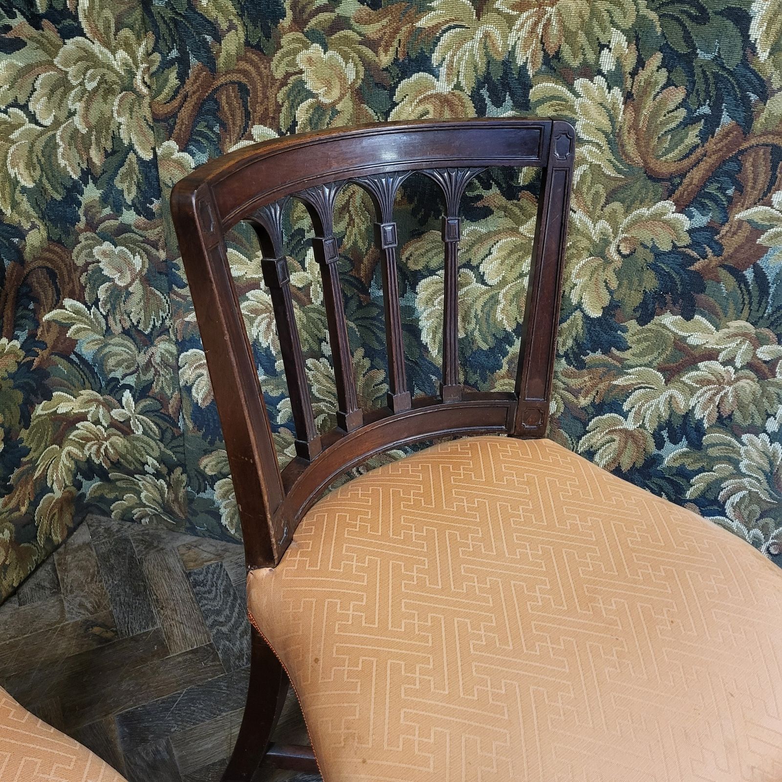 Unusual Pair Of Mahogany Chairs photo buy