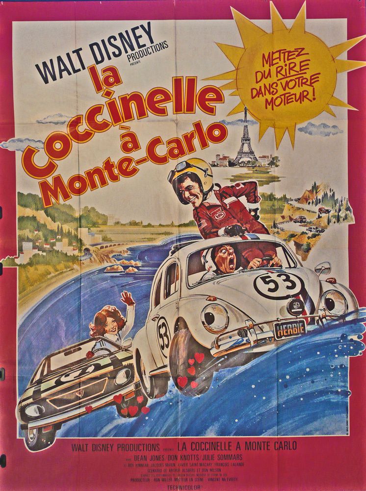 Herbie – Monte Carlo. Lancia. Rare Original Movie Poster photo furniture