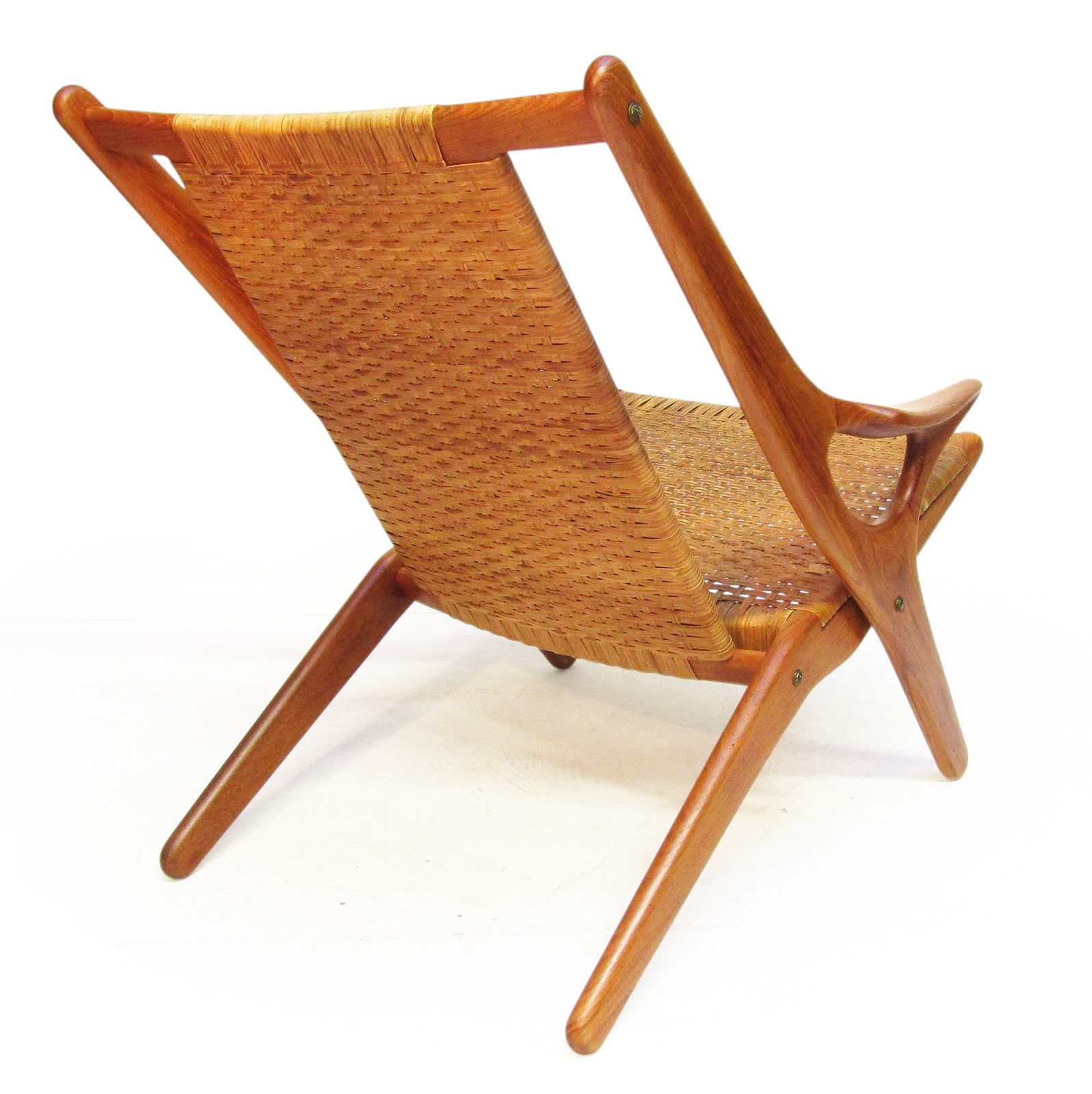 1950s Danish "Model 300" Lounge Chair In Teak & Cane By Arne Hovmand Olsen photo Furniture