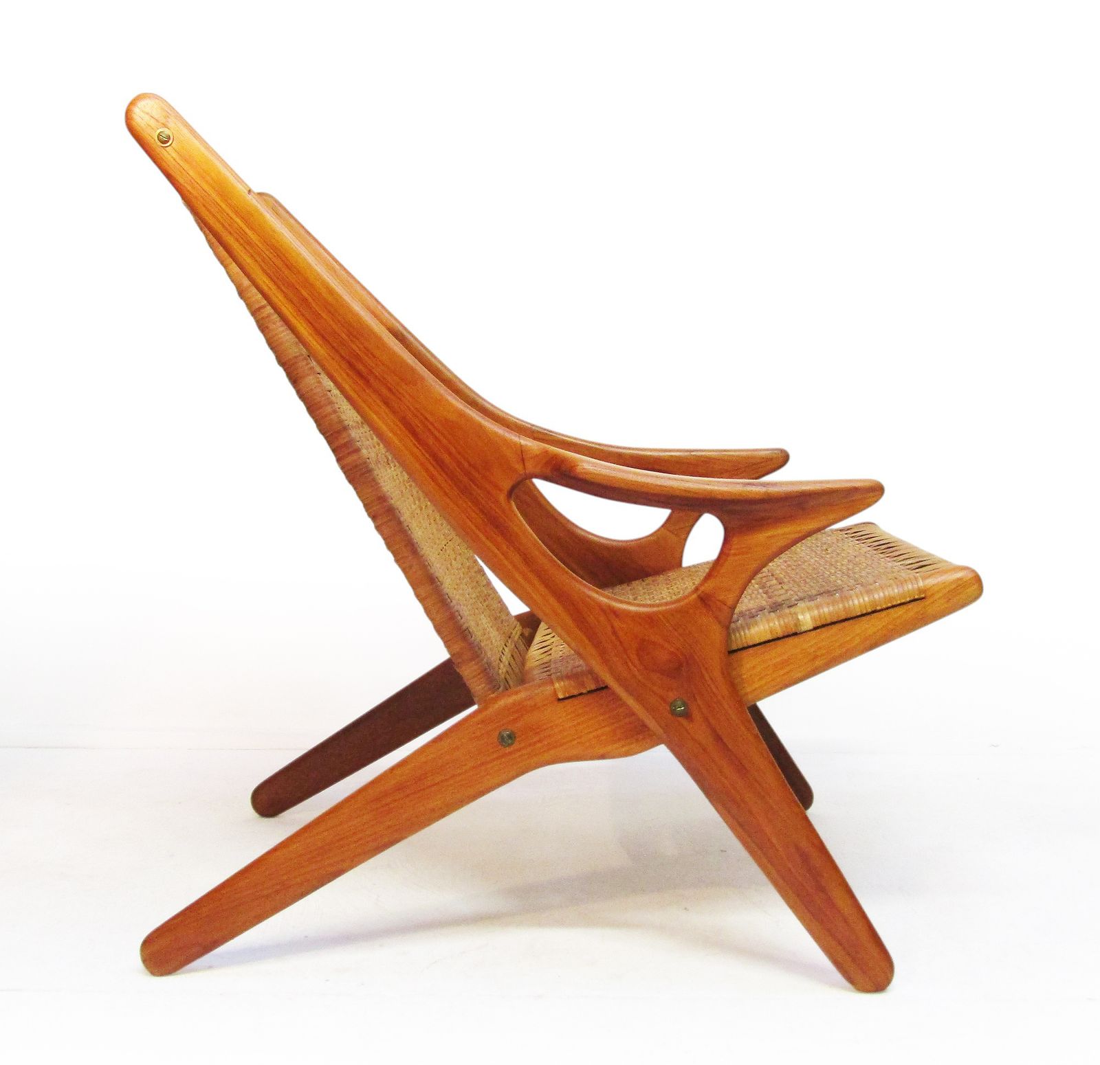 1950s Danish "Model 300" Lounge Chair In Teak & Cane By Arne Hovmand Olsen photo buy