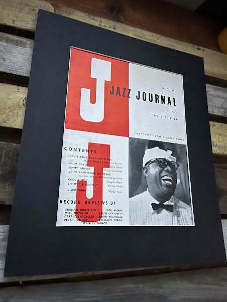 Vintage Jazz Journal Magazine Cover Artwork   Louis Armstrong 1956 photo furniture