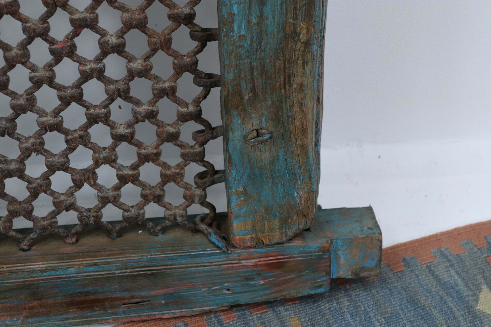 Early 19th Century Indian Wooden Jali Window From Rajasthan photo 375.0