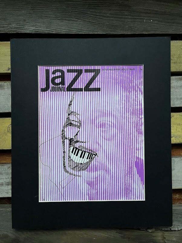 Vintage Jazz Journal Magazine Cover Artwork   November 1969 photo furniture