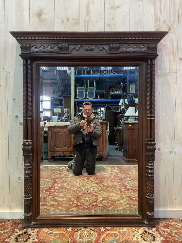 Miroir Style Renaissance   Henri II En Noyer