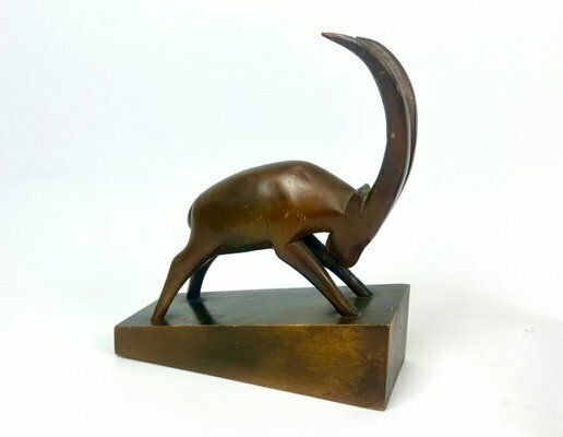 photo furniture Art Deco Wooden Billy Goat Bookends From Rhön Kunst, 1930s, Set Of 2