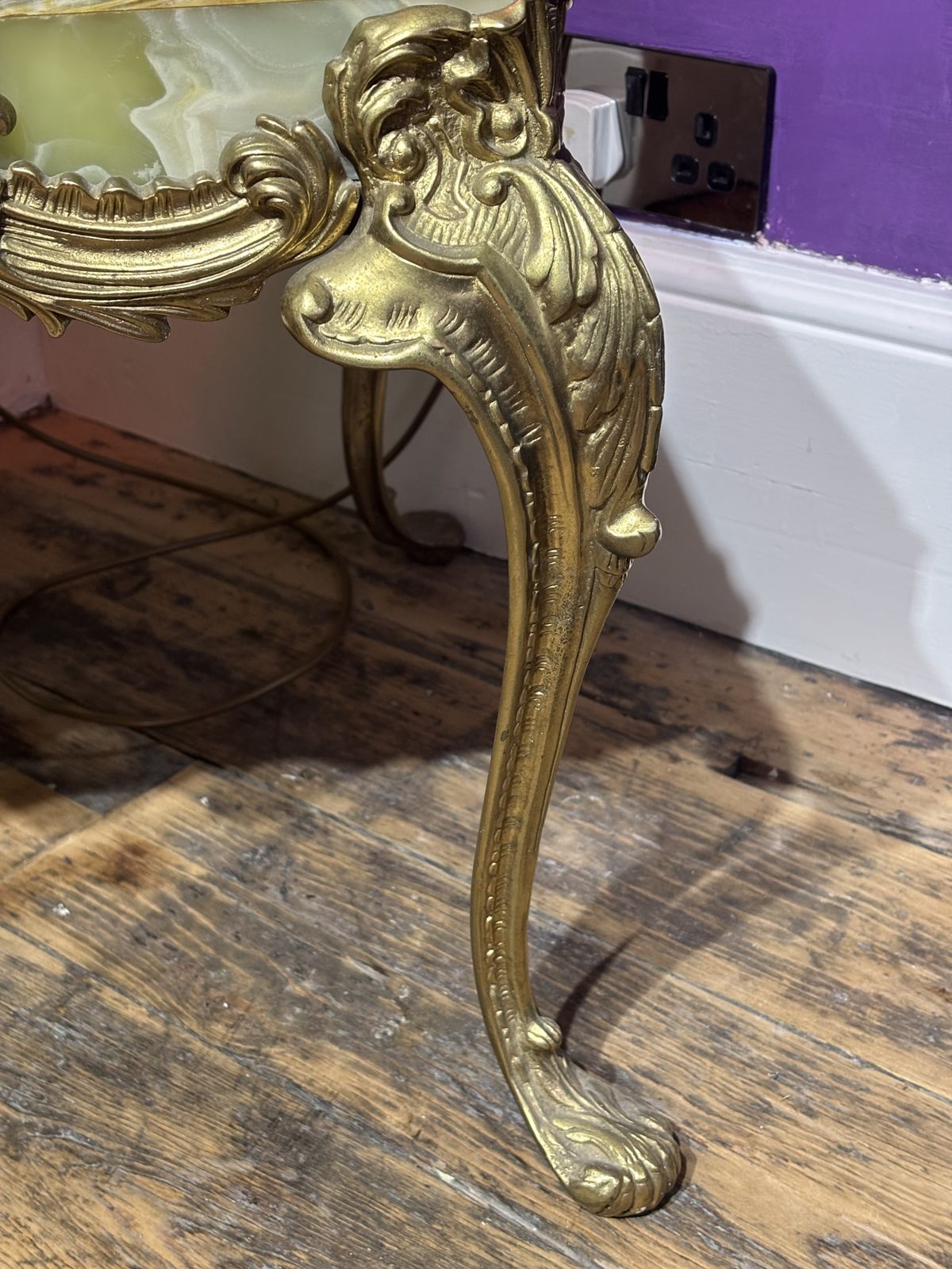 Mid Century Italian Marble Topped And Brass Side Table photo 495.0