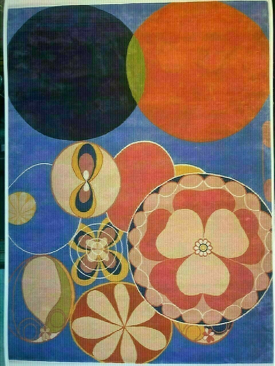 Hilma Af Klint Swedish Mid Century Canvas Paper Wall Art Print photo for sale