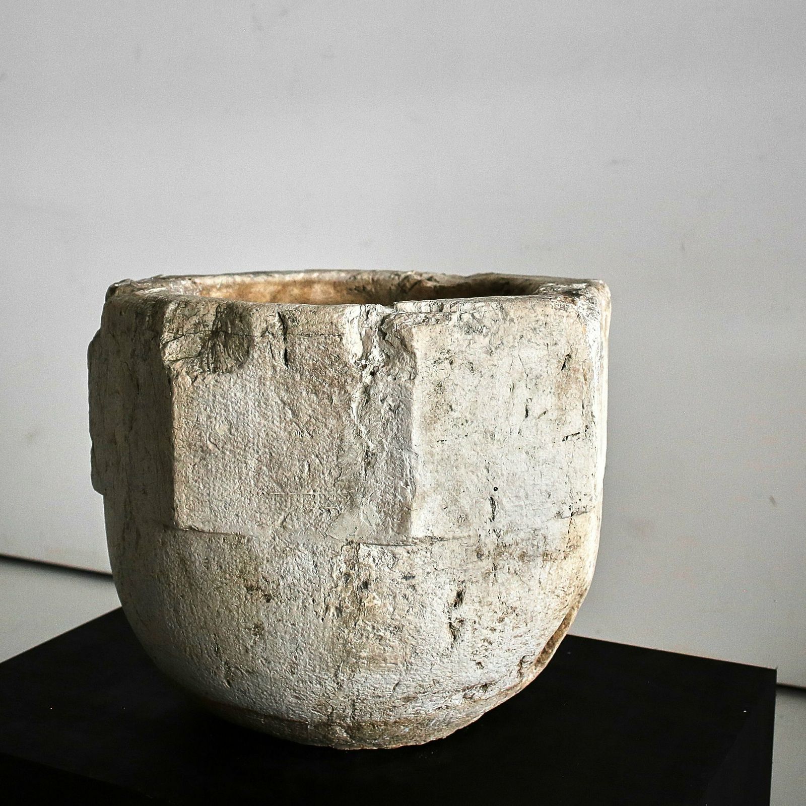 Monumental 17th C. Venetian Carved Stone Mortar photo vintage
