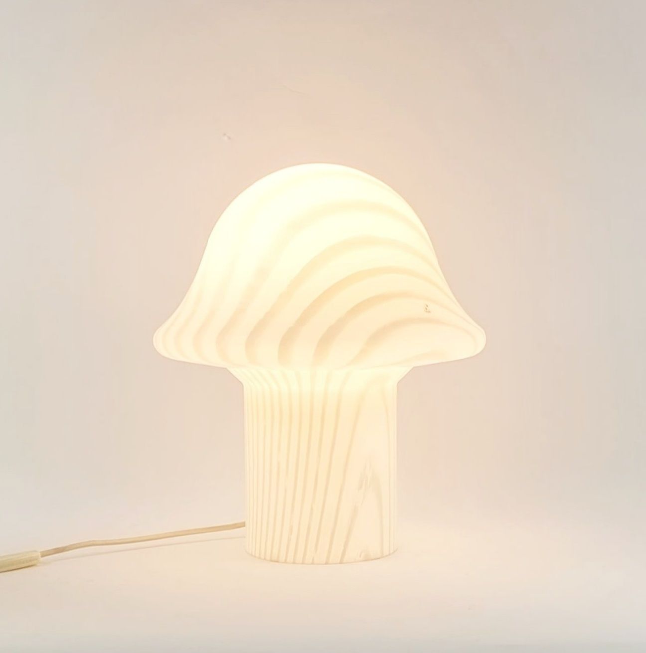 Large Mid Century Space Age Glass Mushroom Table Lamp From Peill & Putzler, Germany, 1970s photo 450.0