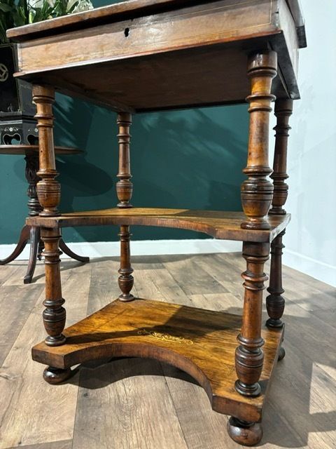 Victorian Inlaid Walnut Davenport Style Desk photo Furniture