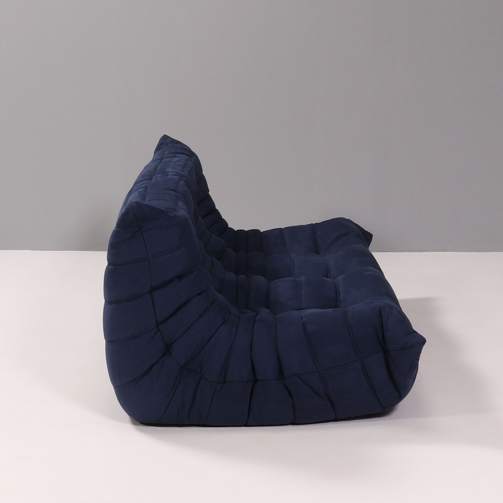 Ligne Roset By Michel Ducaroy Togo Blue Armchair And Footstool, Set Of Two photo vinterior