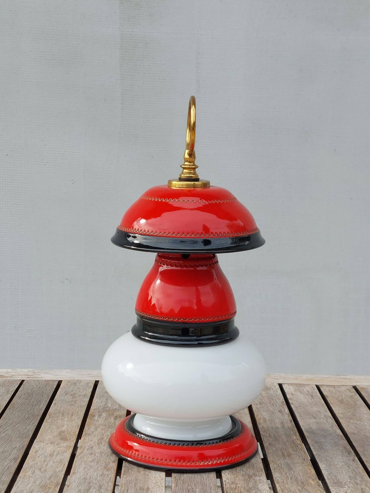 Retro Table Lamp / Space Age Table Lamp / Pop Art Table Lamp /Mid Century Table Lamp / Retro Glass Table Lamp / Ex Yogoslavia / 70's photo vintage