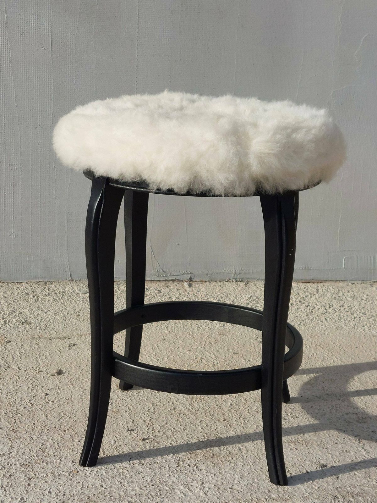 Thonet Style Stool /Thonet Style Sheepskin Chair /Mcm Stool Sheepskin Stool/ Unique Stool,Chair / Sheepskin Stool/Mcm Home/Mcm Interior/80's photo Furniture