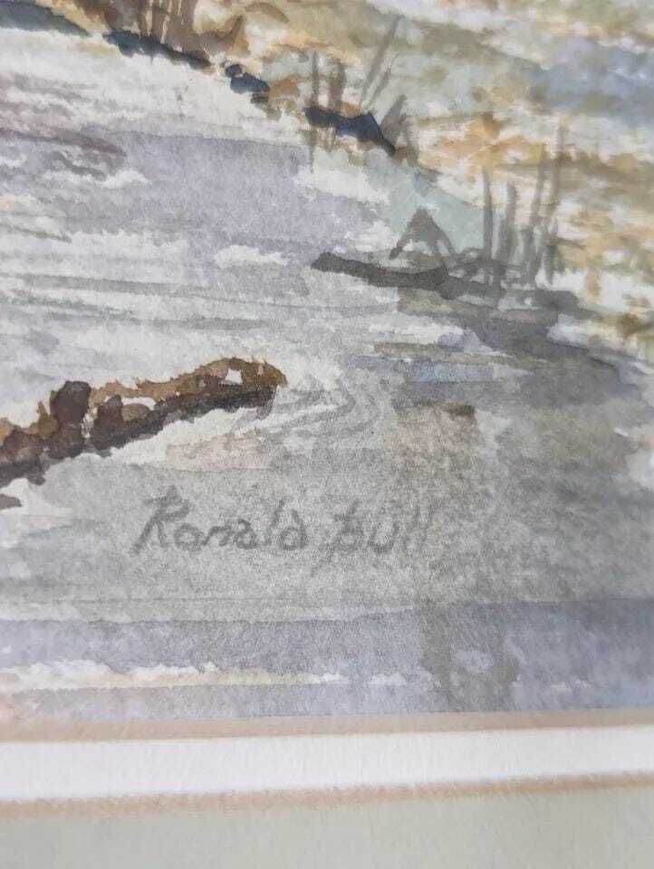 Original Watercolour Painting Of Forest Landscape By Ronald Bull photo Art