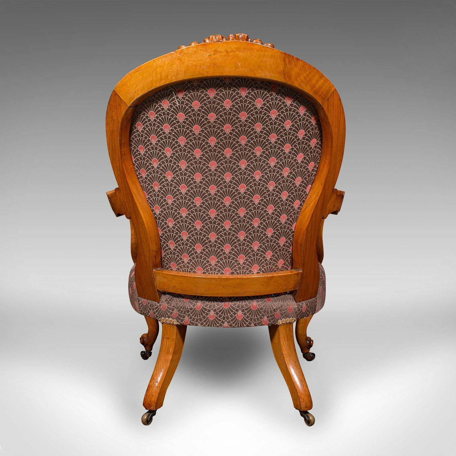 Antique Spoon Back Elbow Chair, English, Walnut, Armchair, Early Victorian, 1840 photo Furniture