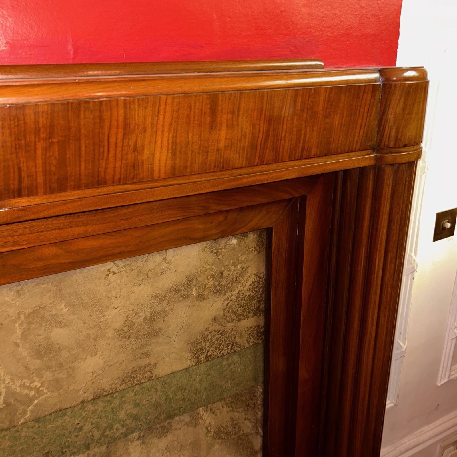 Original Art Deco 1920s Mahogany Fireplace photo Home Fixtures