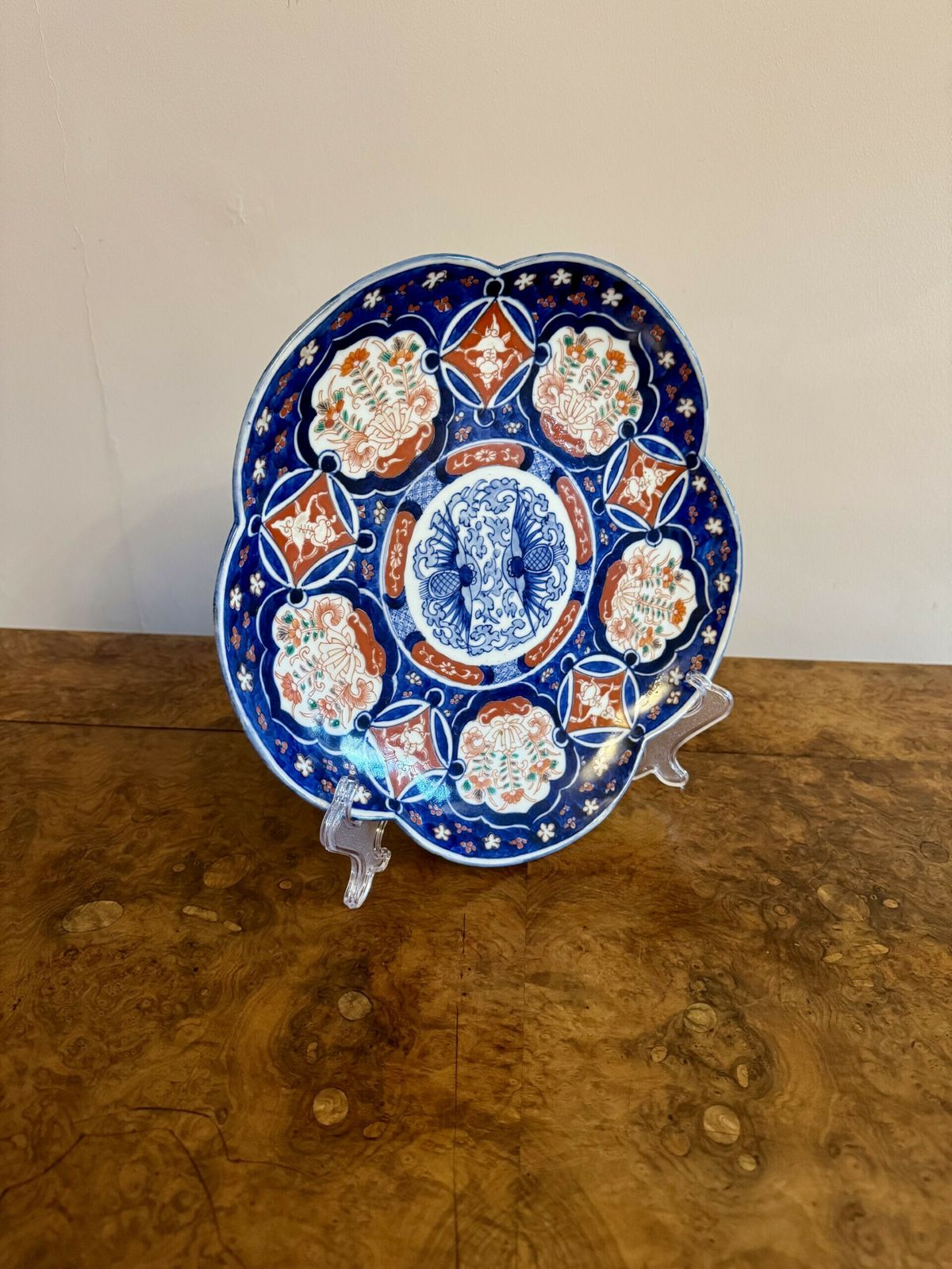 Unusual Shaped Antique Japanese Imari Plate photo furniture