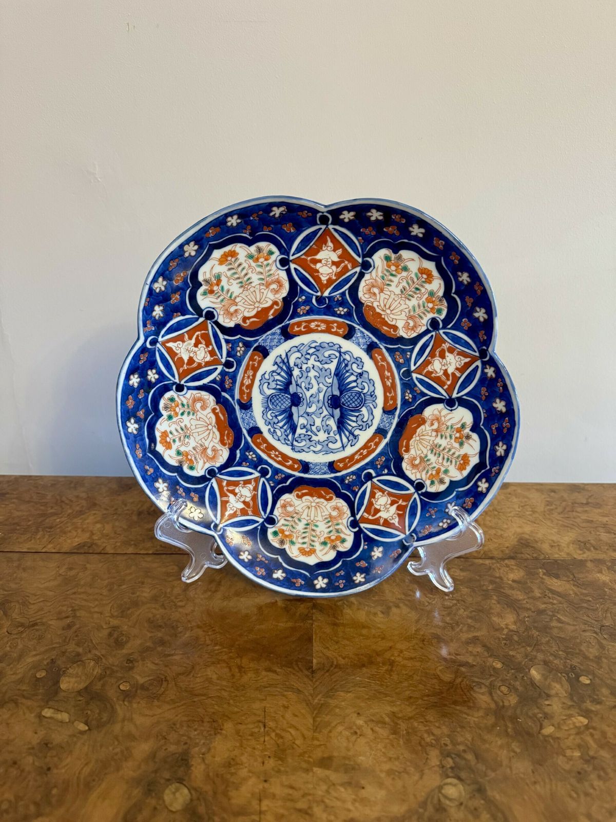 Unusual Shaped Antique Japanese Imari Plate