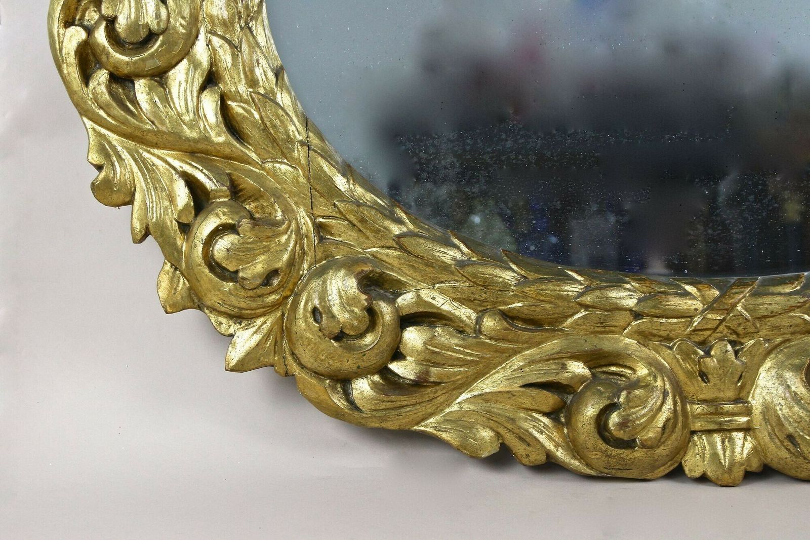 19th Century Oval Gilt Florentine Mirror, Original , At Ca. 1810 photo buy