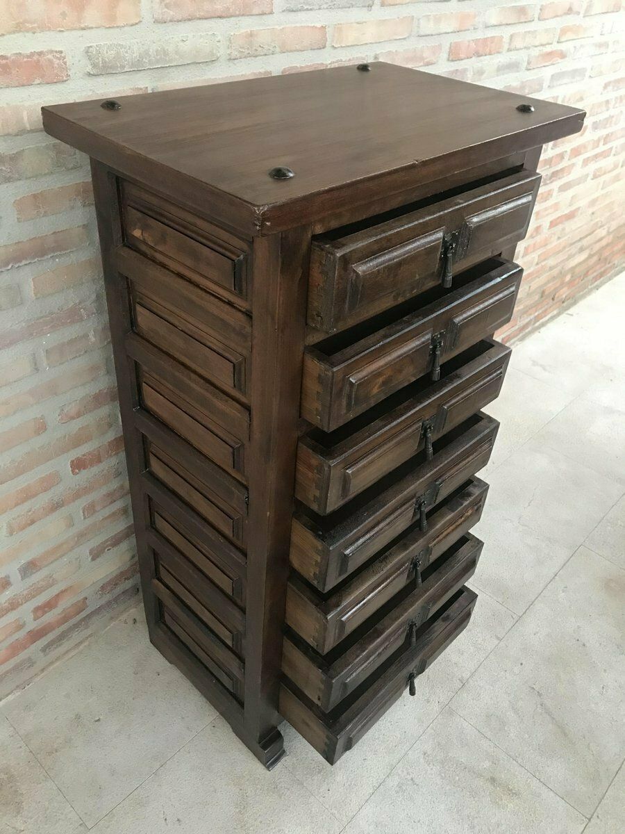 photo for sale Antique Spanish Carved Walnut Tuscan Sifonier