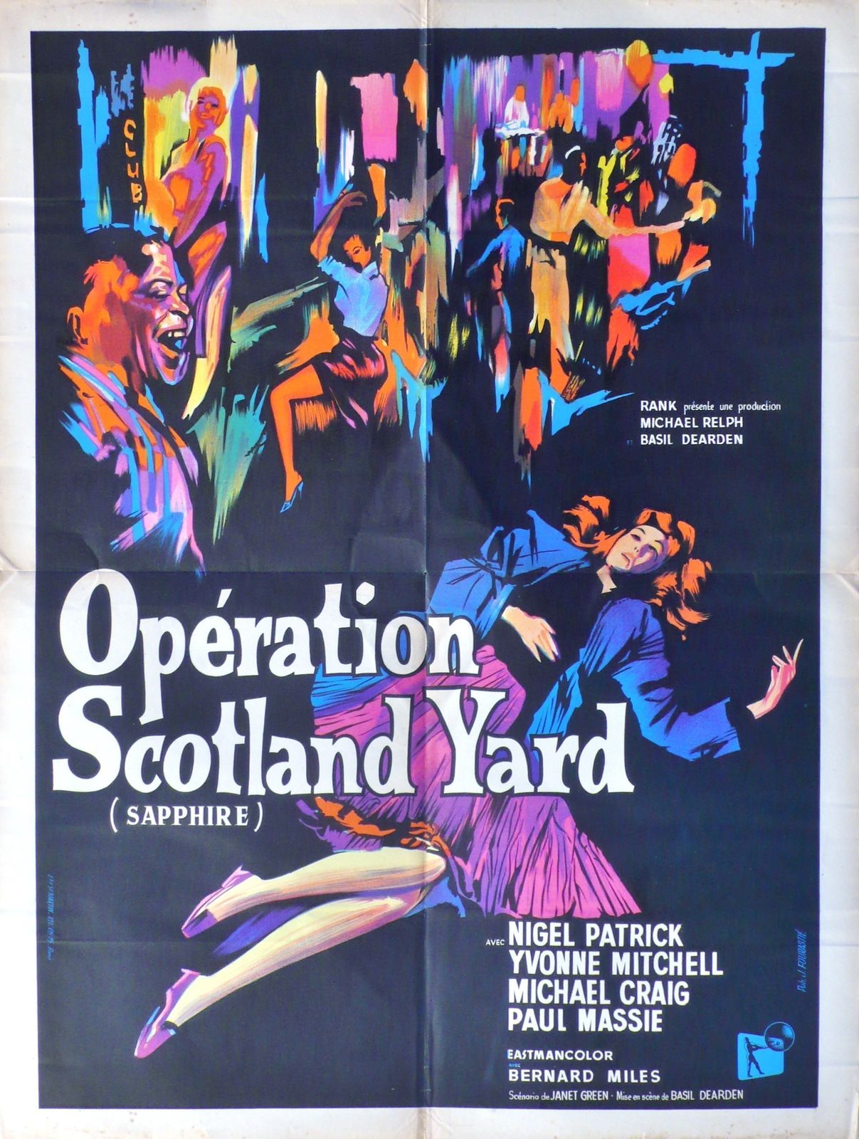 Saphire : Original Movie Poster France 1959