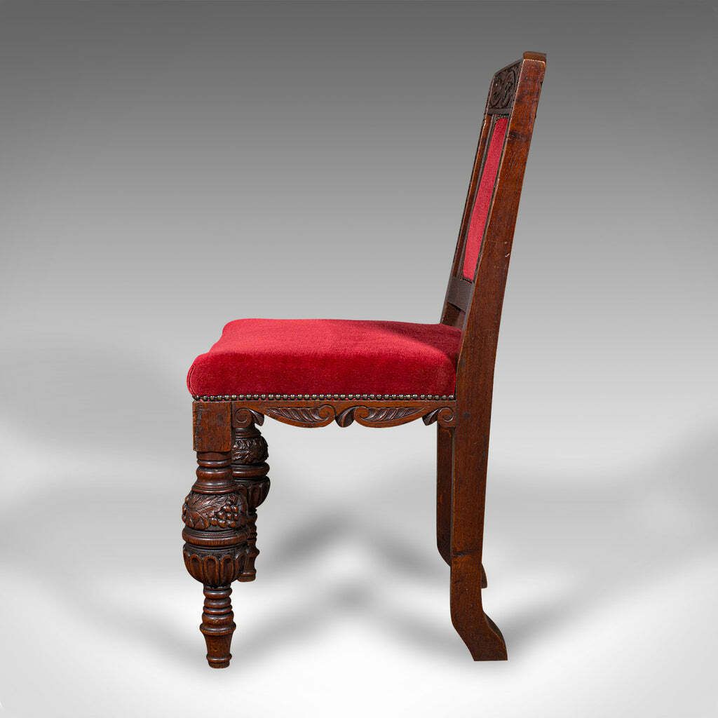 Set Of 4 Antique Dining Chairs, Scottish, Oak, Gothic Revival, Victorian, C.1880 photo 1495.0