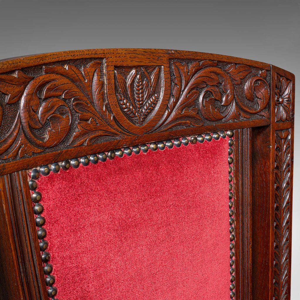 photo for sale Set Of 4 Antique Dining Chairs, Scottish, Oak, Gothic Revival, Victorian, C.1880