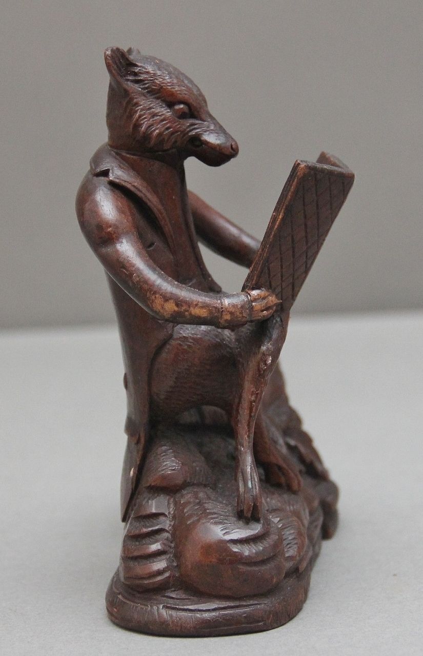19th Century Black Forest Carving Of A Fox photo for sale