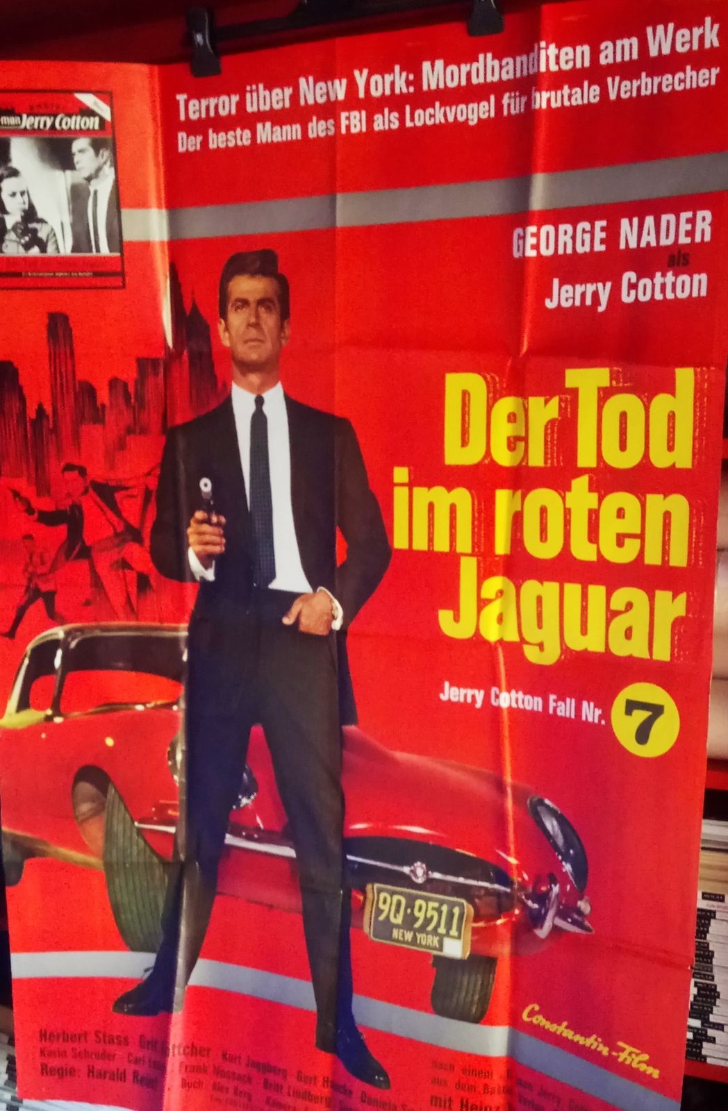 The Man In The Red Jaguar, Original Movie Poster, Germany, 1968.