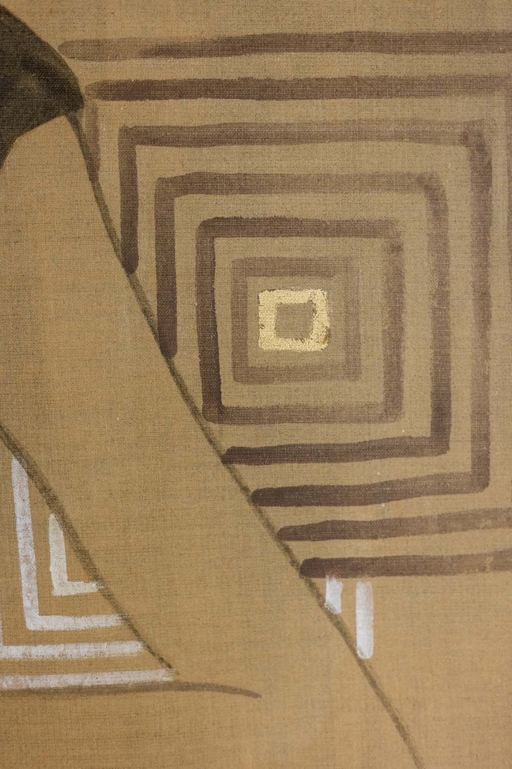 Painted Canvas Representing An Elegant Woman From The 1950s. Contemporary. photo 2400.0