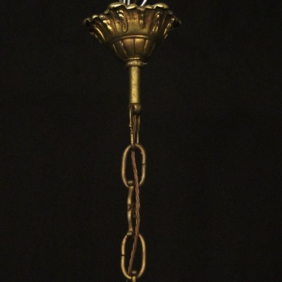 photo for sale French Gilded Bronze 12 Light Antique Chandelier