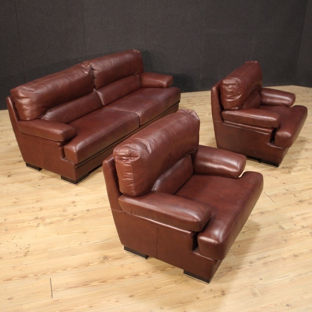 Large Leather Sofa From The 80s photo buy